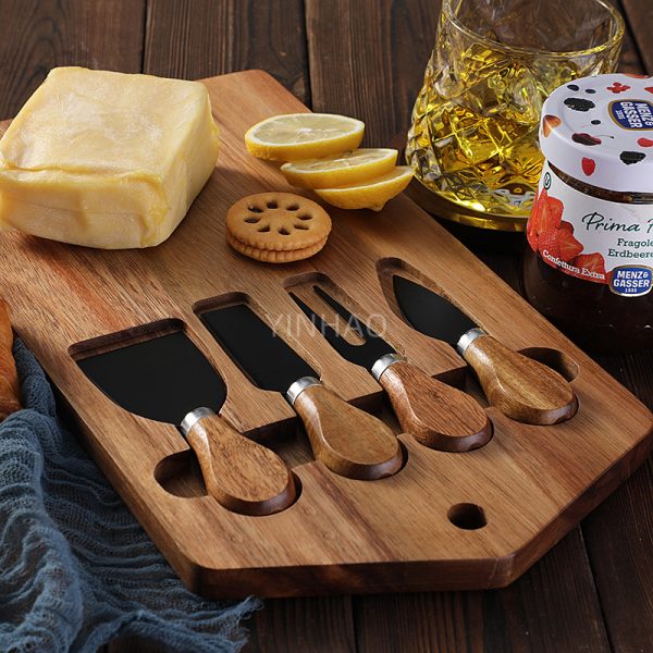 Cheese Board & Knife Set with Acacia Wood Handles — product image 2