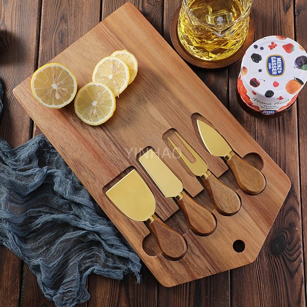 Cheese Board & Knife Set with Acacia Wood Handles — product image 3