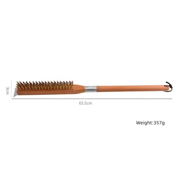 25 Inch Heat-Resistant Pizza Oven Brush with Wooden Handles — product image 2
