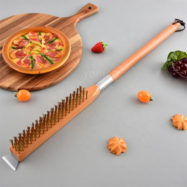 25 Inch Heat-Resistant Pizza Oven Brush with Wooden Handles — product image 4