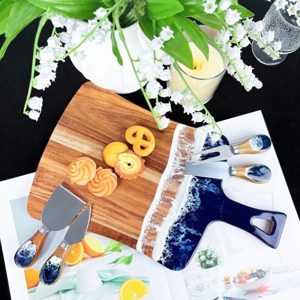 Resin Art Cheese Board Set for Gifting — product image 1