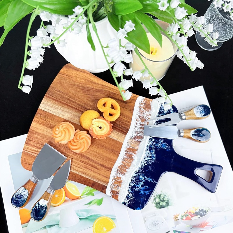 Resin Art Cheese Board Set for Gifting | YinHao Houseware