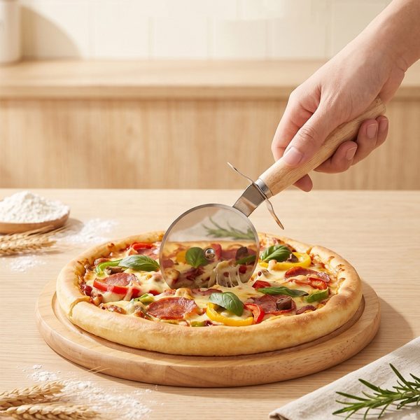3-Piece 12x14 Inch Pizza Peel Set with Detachable Wooden Handle — product image 5