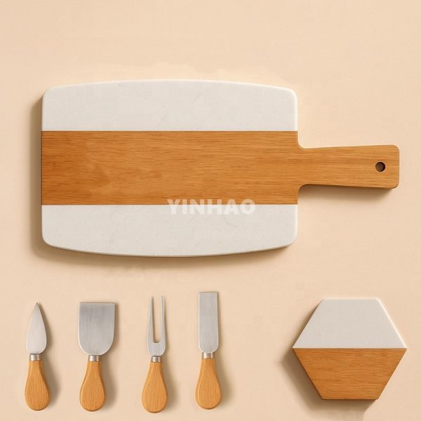 Acacia Wood Cheese Board Set for Gifting — product image 6