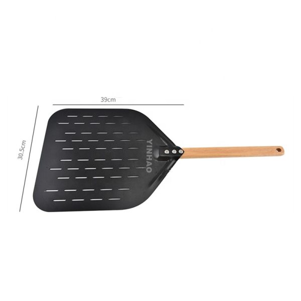 12x14 Inch Heat-Resistant Pizza Peel with Wooden Handle — product image 3