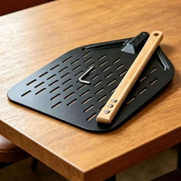 12x14 Inch Heat-Resistant Pizza Peel with Wooden Handle — product image 5
