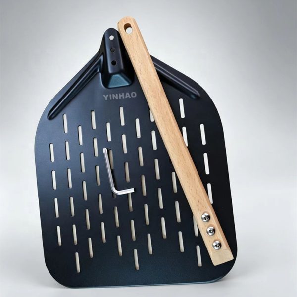 12x14 Inch Heat-Resistant Pizza Peel with Wooden Handle — product image 1