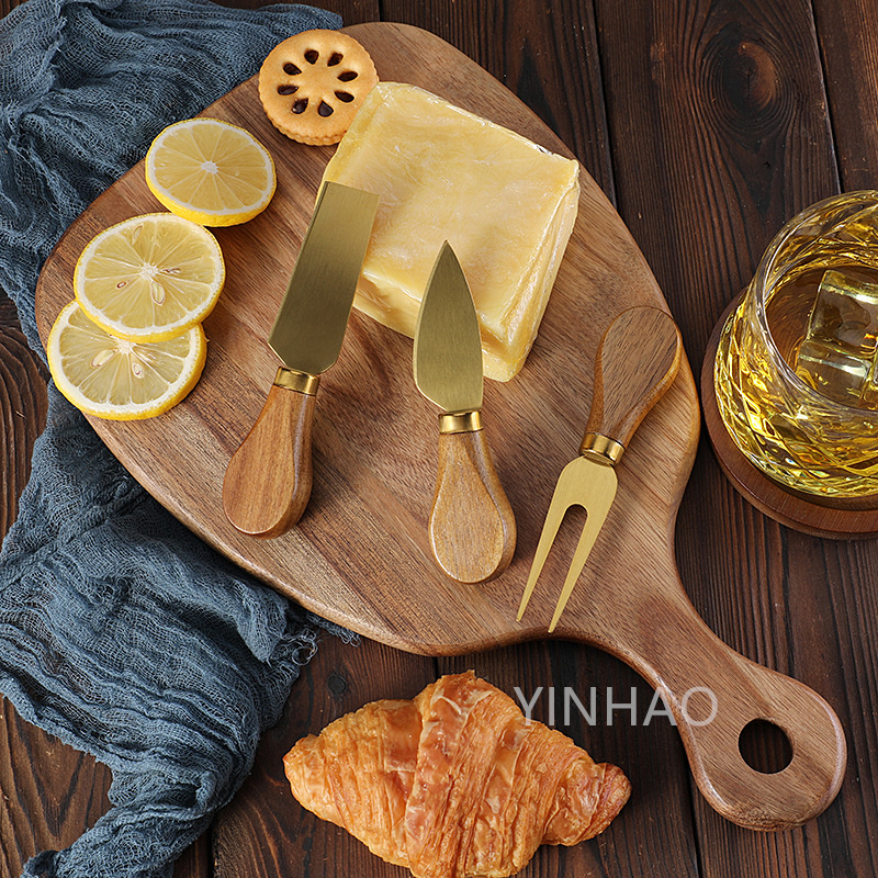 Gold Cheese Board Set — product detail 3 | YinHao Houseware