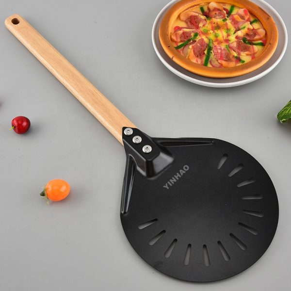 9 Inch Pizza Peel with Wooden Handle — product image 2