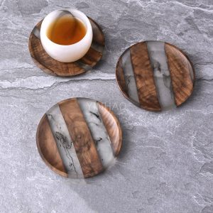 YINHAO Wood Drinks Coaster Handmade with Walnut.jpg
