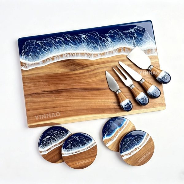 Resin Art Cutting Board for Cheese Platters — product image 1