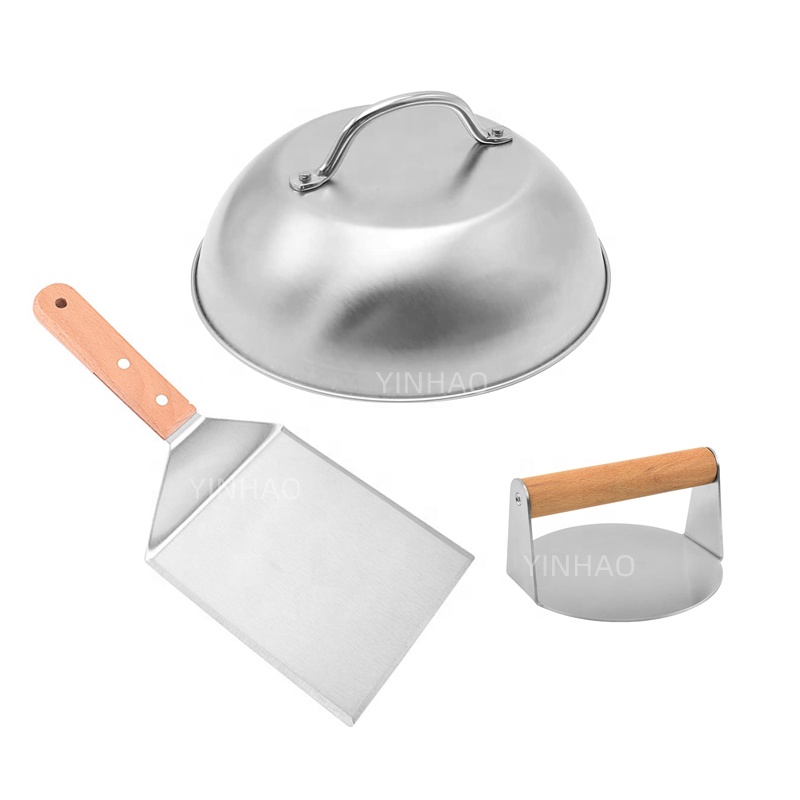 9 Inch Burger Press Set with Wooden Handles — product detail 6 | YinHao Houseware